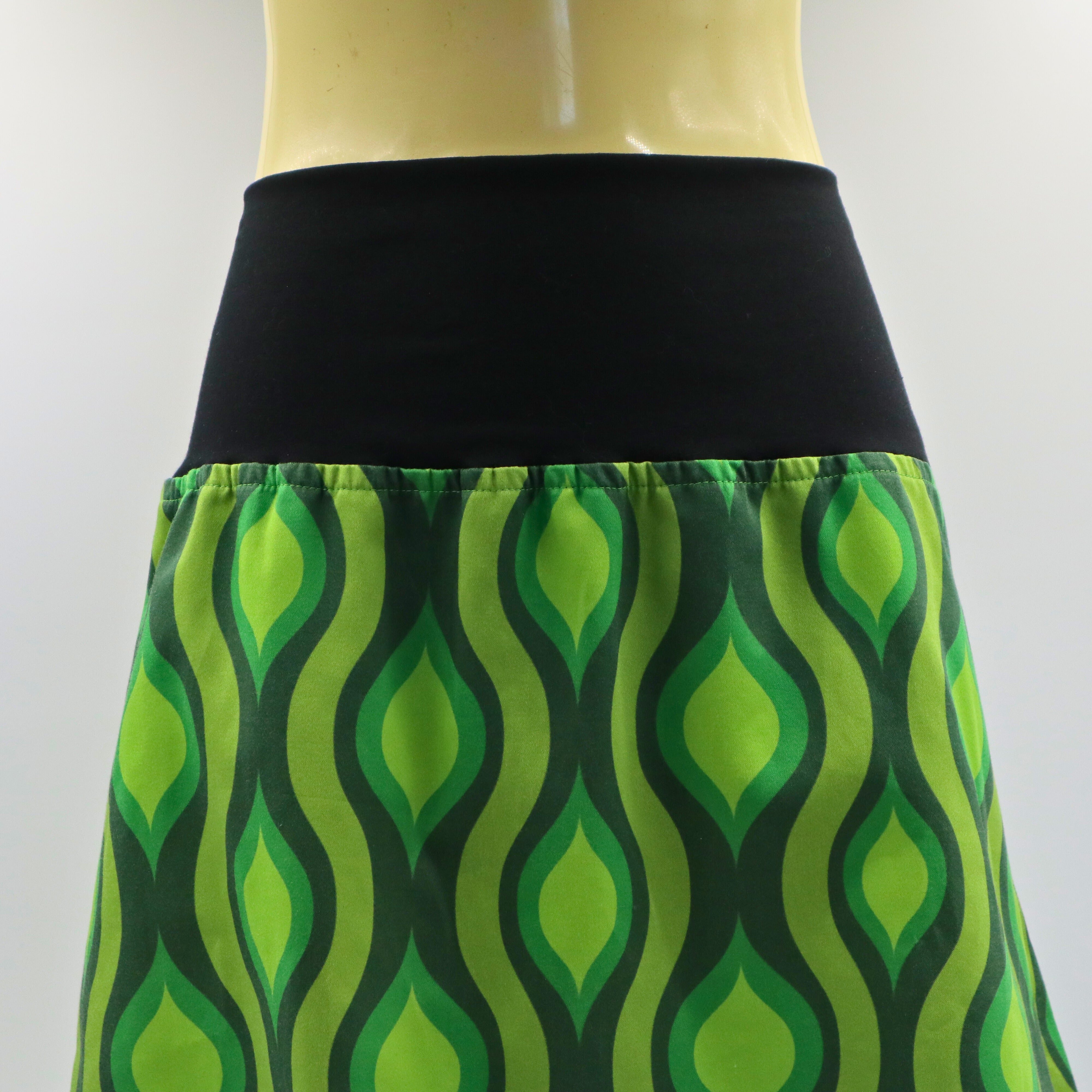 Ladies A Line Skirt retro geometric hourglass ladies sizes 8 24