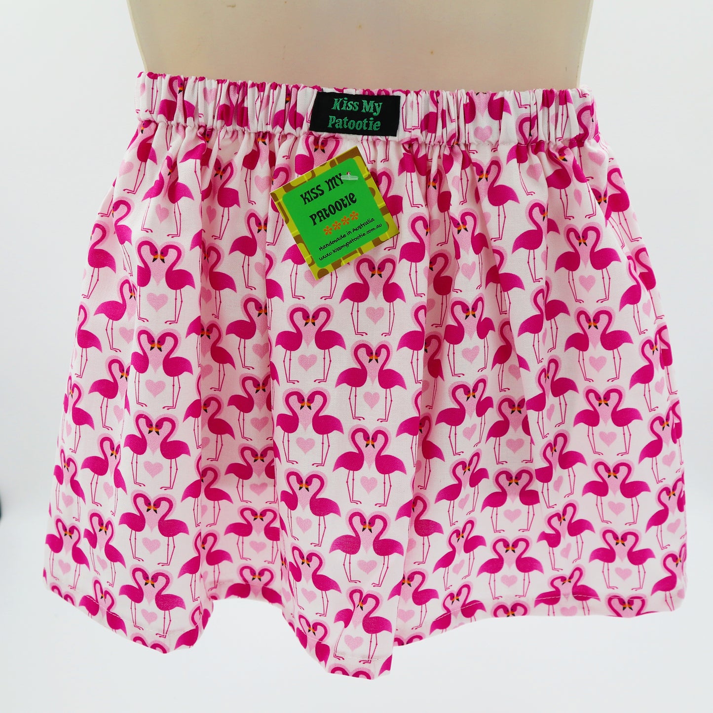 Girls aline skirt - sizes 000 to 6 - flamingos