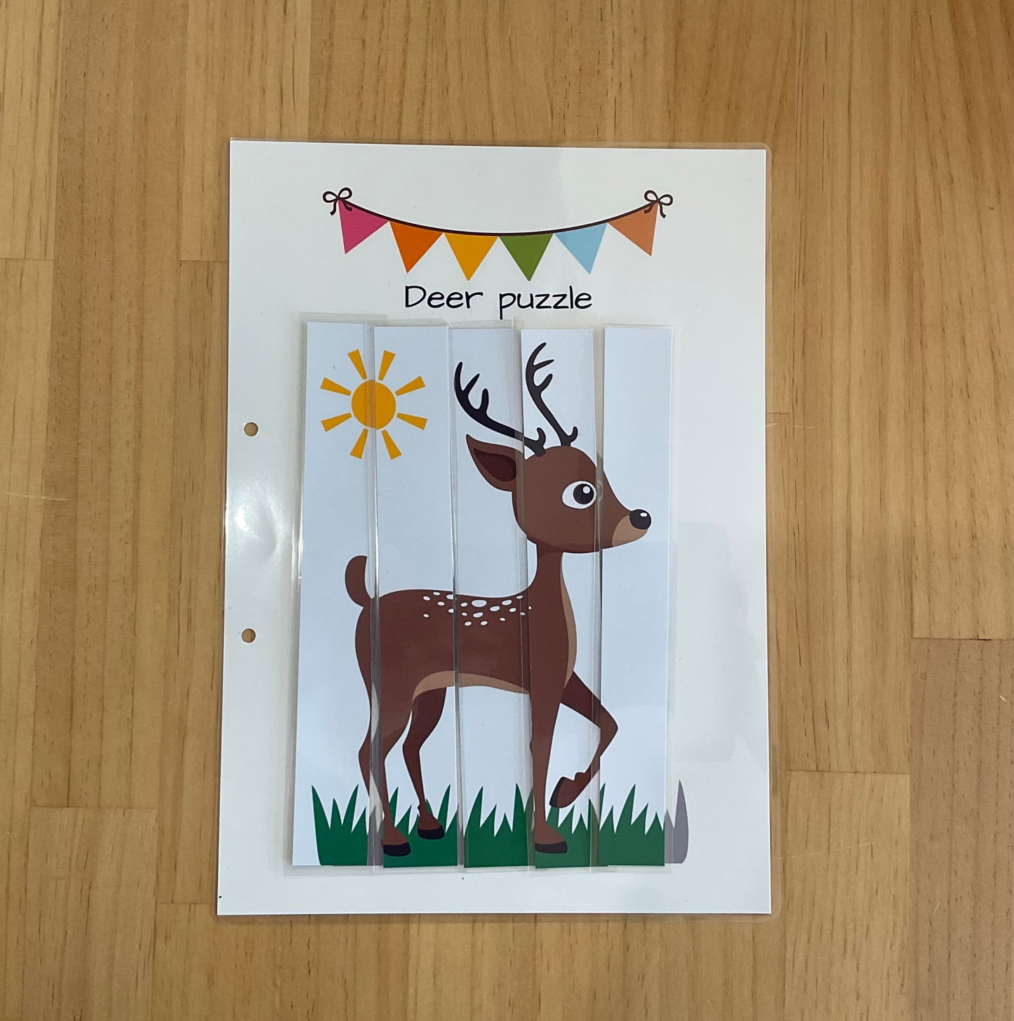 Printable Woodland Animal activity sheets - Deer puzzle