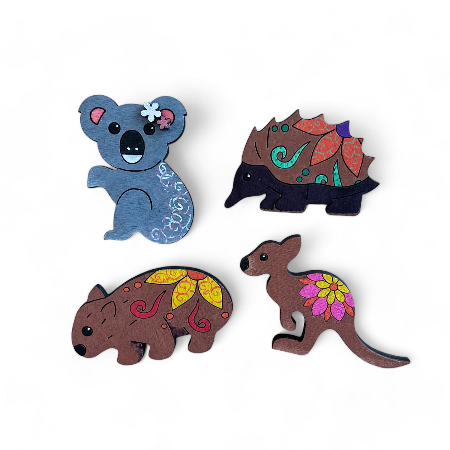 Wholesale brooch starter pack - Australian animals - 32 pins + FREE display stand