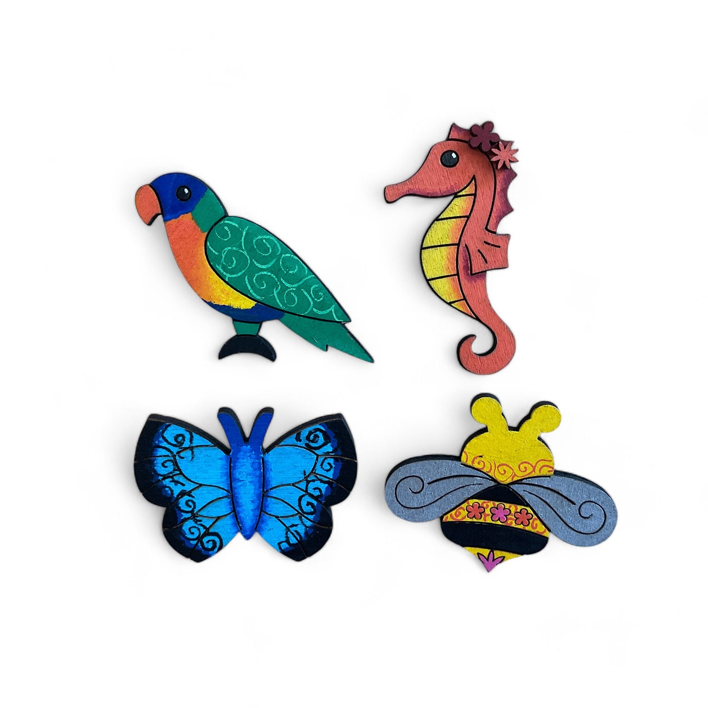 Wholesale brooch starter pack - Australian animals - 32 pins + FREE display stand