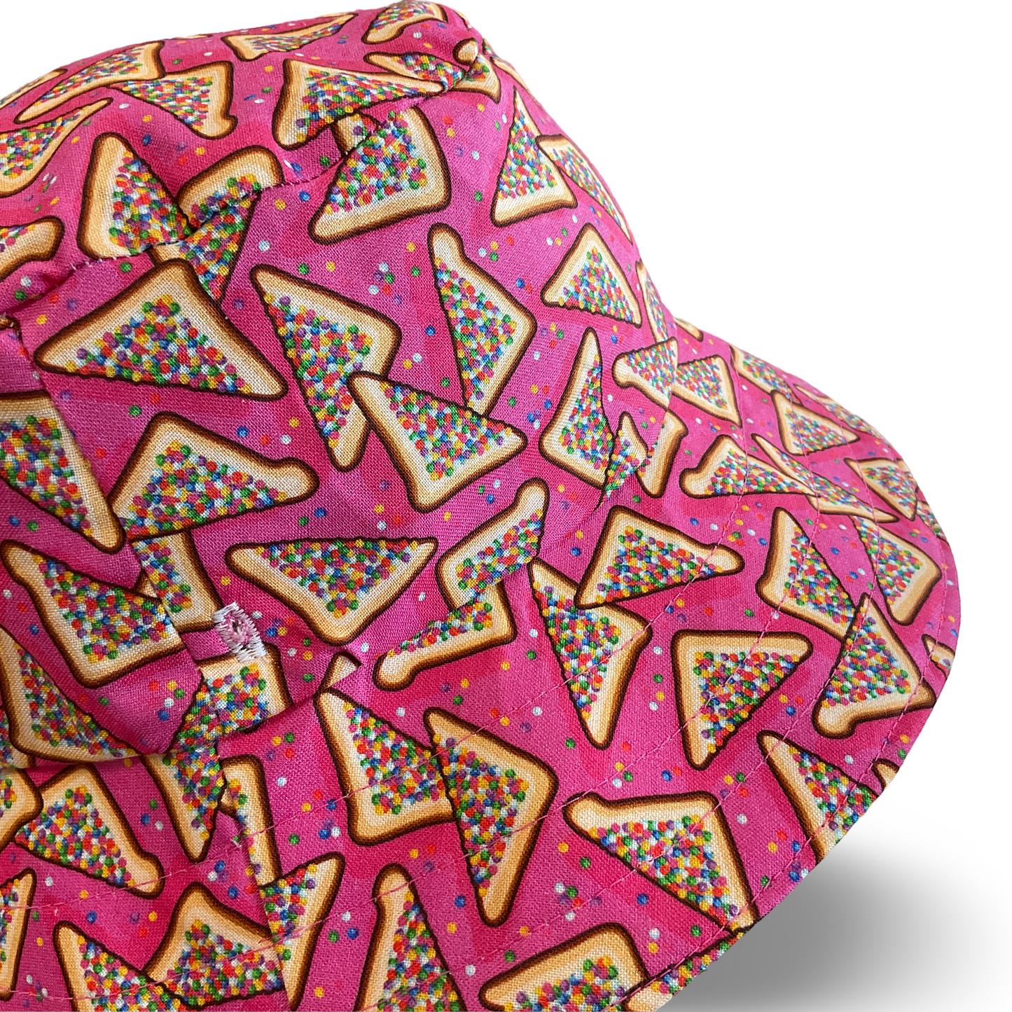 Reversible Kids Bucket Hat - retro roller skates, fairy bread