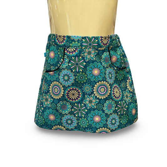 Girls aline skirt with pockets - sizes 1 to 8