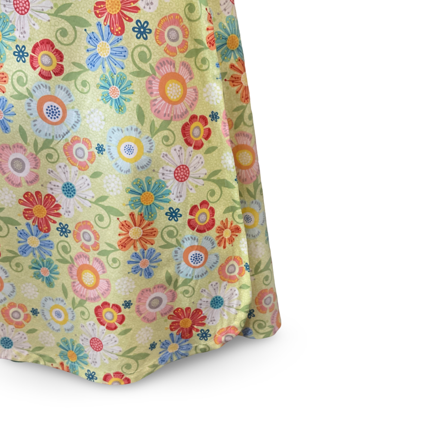 Wrap Around Skirt - green floral - Sizes 8 to 26