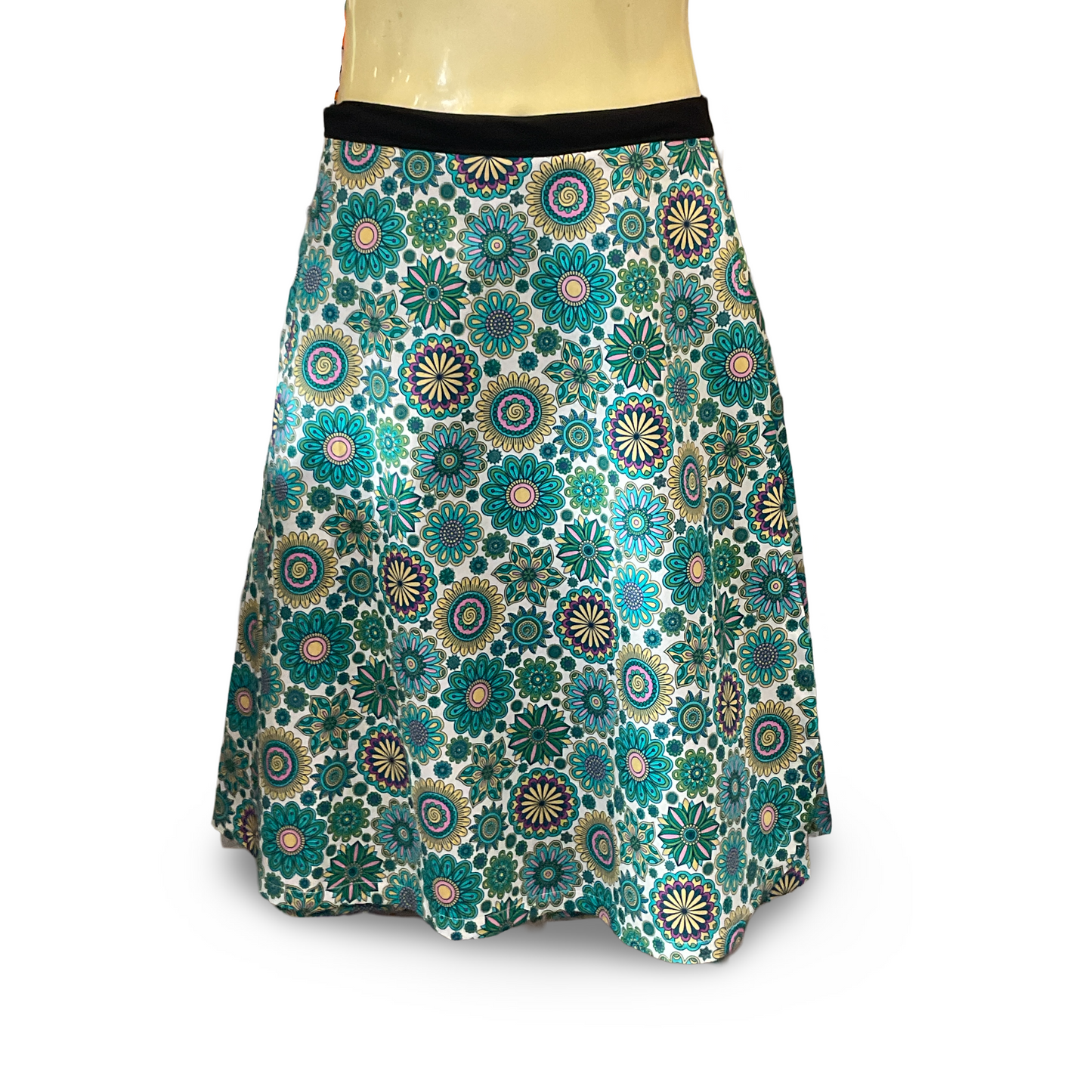 Ladies Wrap a-line Skirt - floral, mandala - Sizes 8 to 24 - plus size