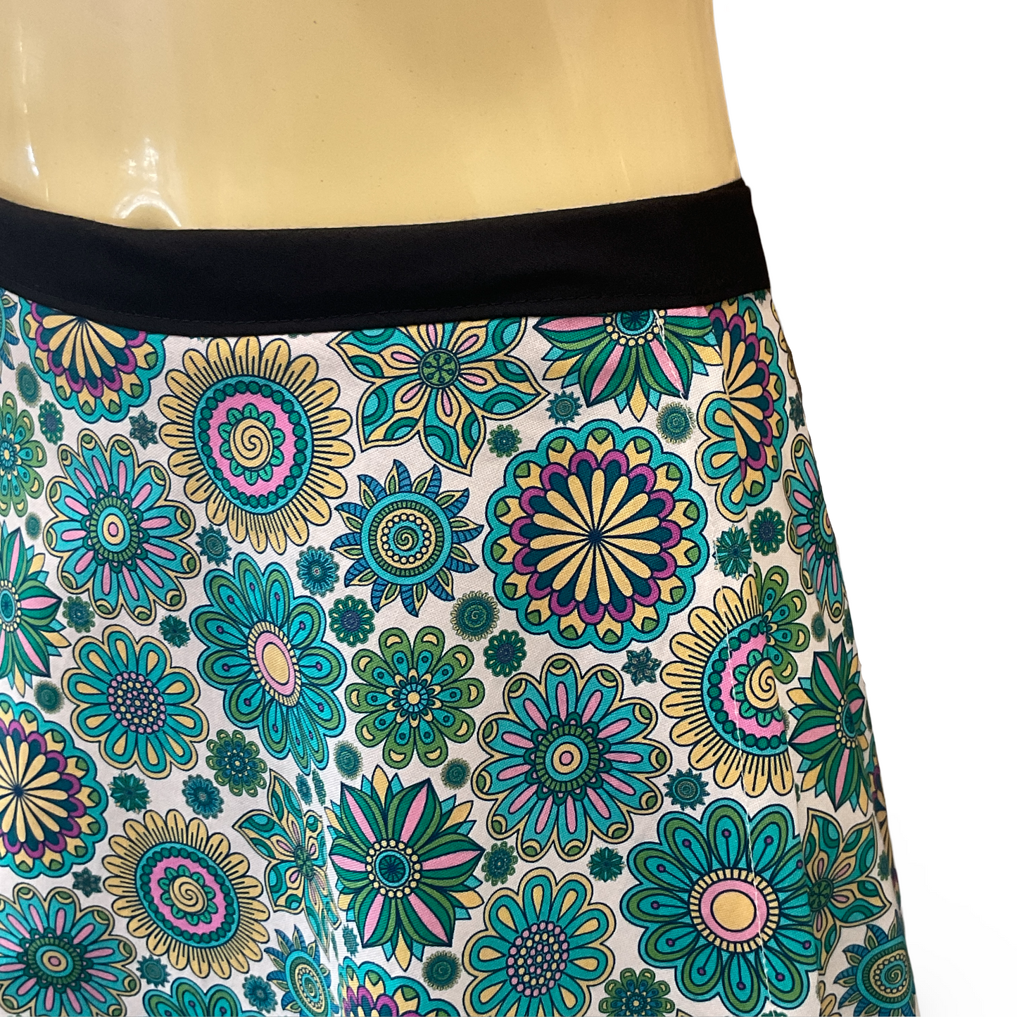 Ladies Wrap a-line Skirt - floral, mandala - Sizes 8 to 24 - plus size