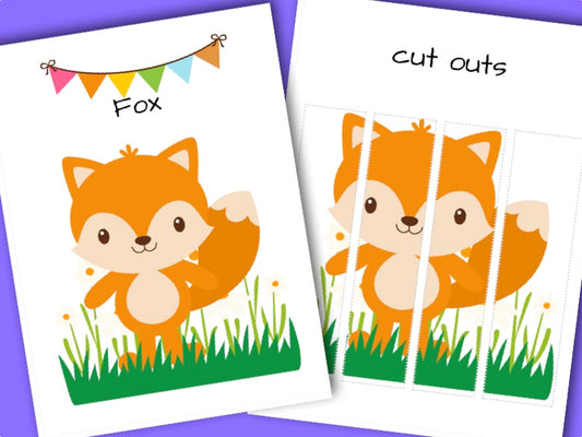 Printable Woodland activity sheet - Fox puzzle