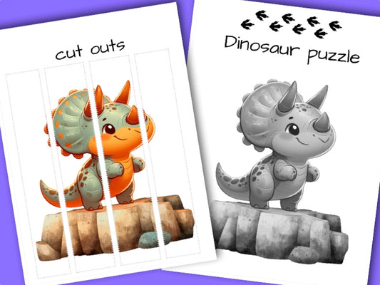 Printable Dinosaur activity sheets - puzzle