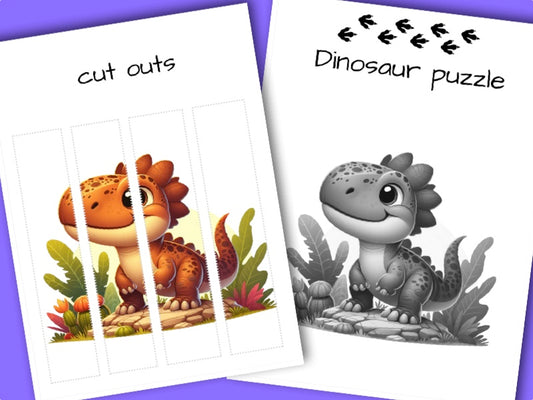 Printable Dinosaur activity sheets - puzzle