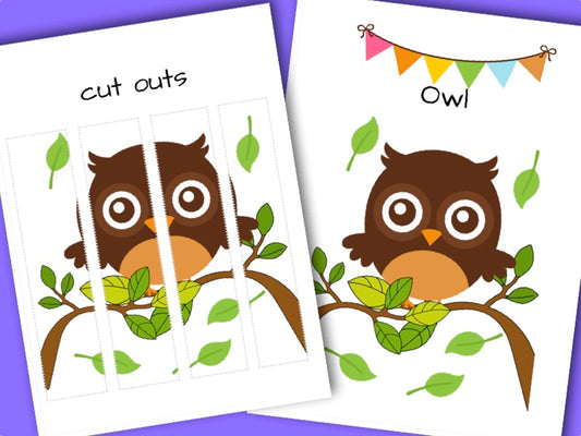 Printable Woodland activity sheet - Owl puzzle