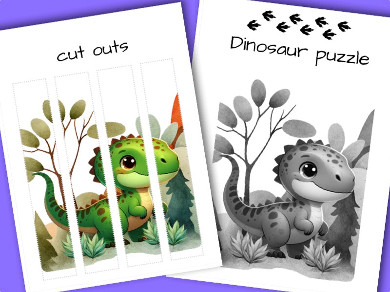 Printable Dinosaur activity sheets - puzzle