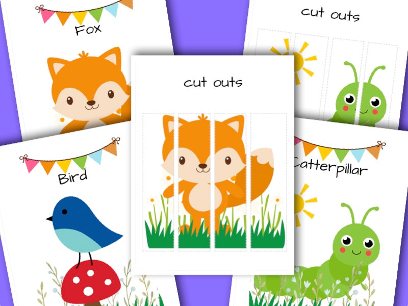 14 x Printable Woodland Animal activity sheets - puzzles