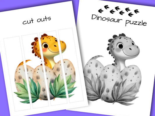 Printable Dinosaur activity sheets - puzzle