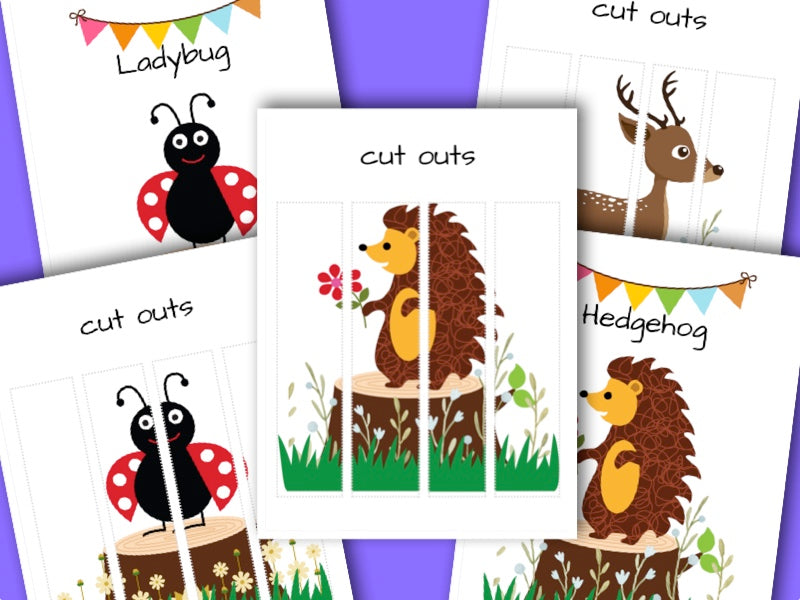 14 x Printable Woodland Animal activity sheets - puzzles