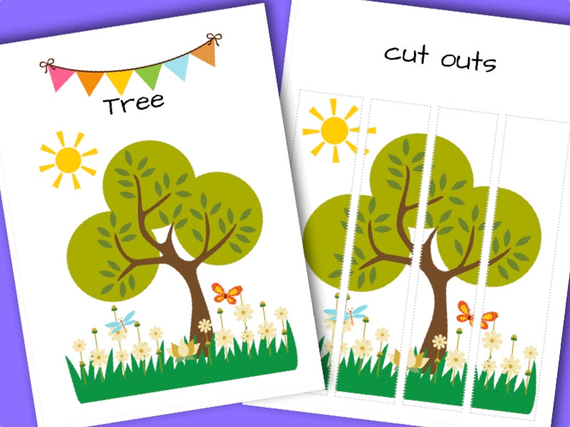 Printable Woodland activity sheet - Tree puzzle