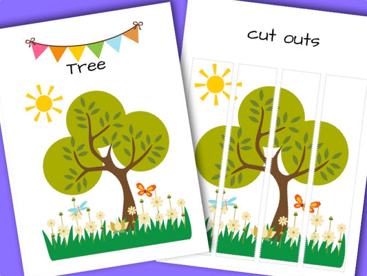 Printable Woodland activity sheet - Tree puzzle