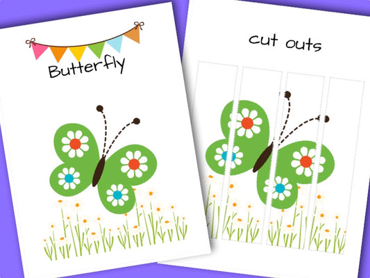 Printable Woodland activity sheet - Butterfly puzzle