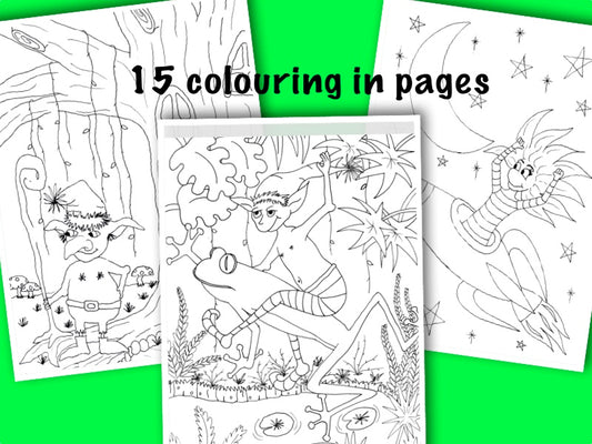 15 Printable colouring in pages - Pixies, elves and fairies