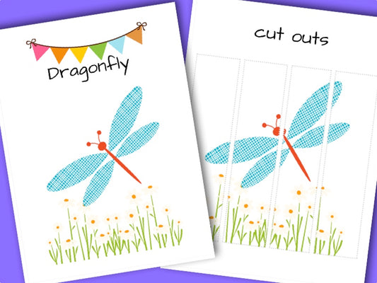 Printable Woodland activity sheet - Dragonfly puzzle