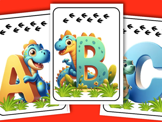 Printable Dinosaur Alphabet activity - matching game