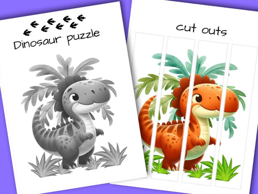 Printable Dinosaur activity sheets - puzzle