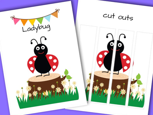 Printable Woodland activity sheet - Ladybug puzzle