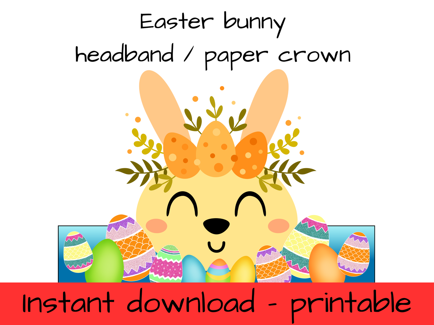 4 x Easter bunny ears / paper crown