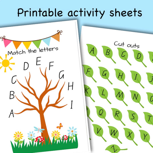 Printable Woodland Animal activity sheets - alphabet