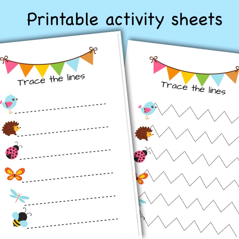 Printable Woodland Animal activity sheets - shapes