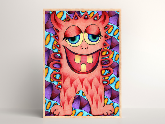 Printable kids wall art - cute monster