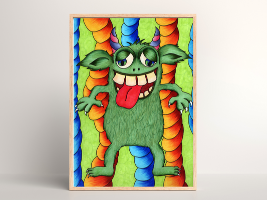 Printable kids wall art - cheeky monster