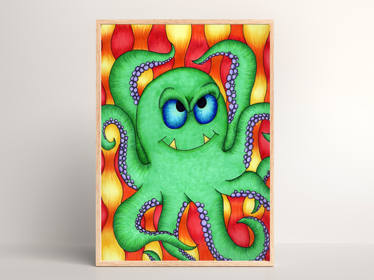 Printable kids wall art - octopus