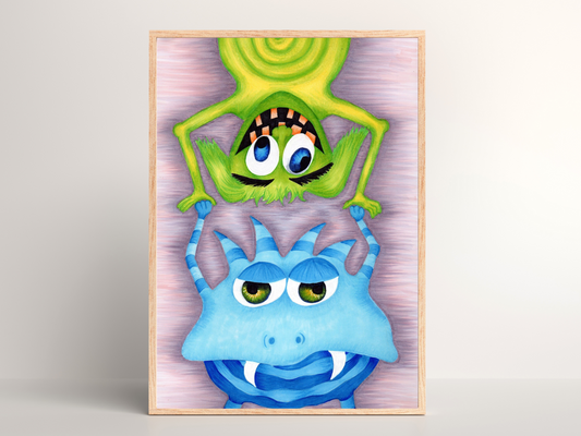 Printable kids wall art - cheeky monster