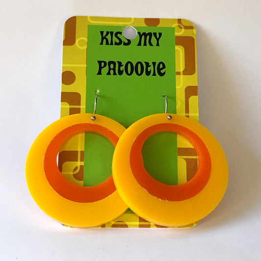 Retro 60's Mod Earrings - laser cut acrylic