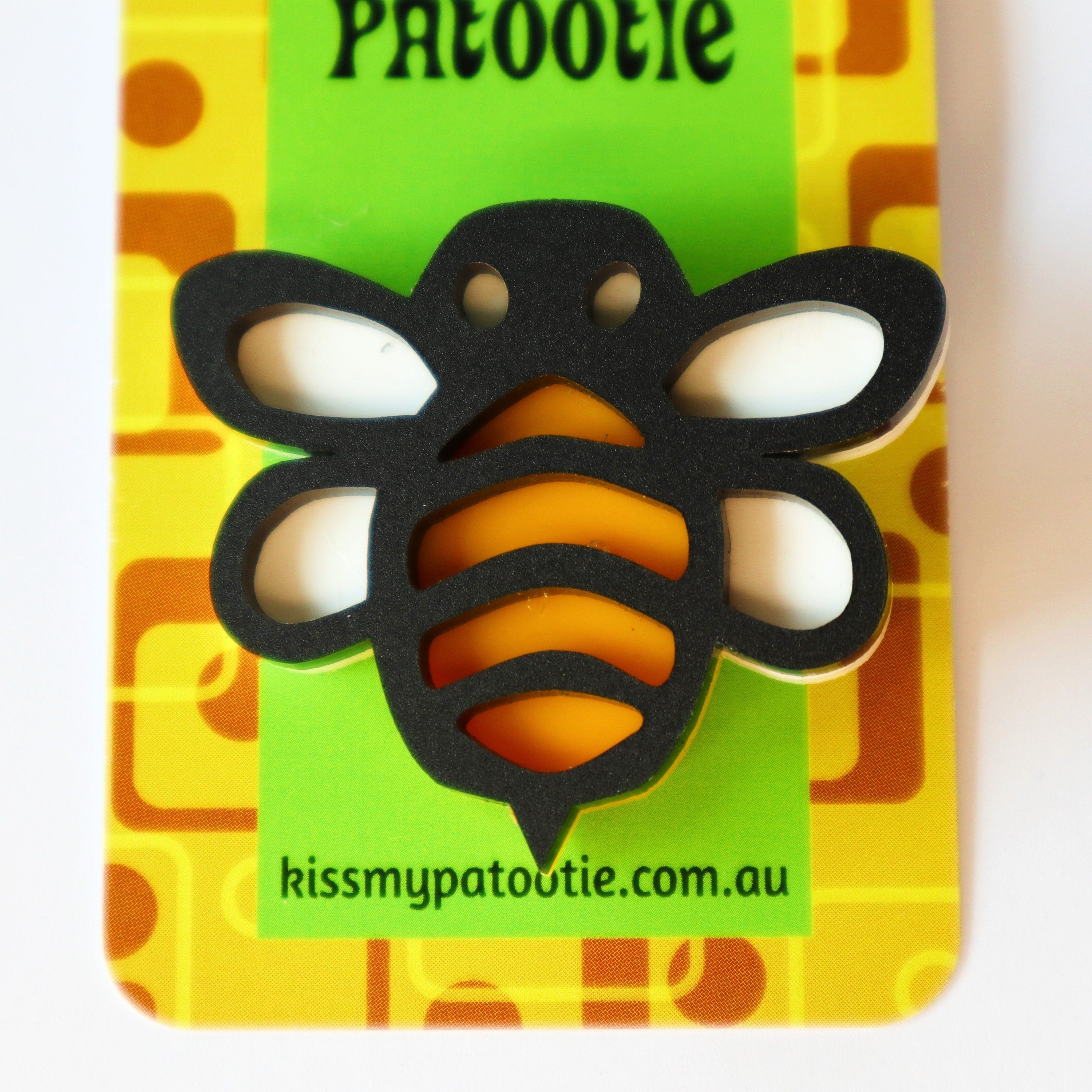 Bee brooch store pin